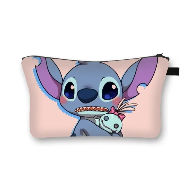 Nueva bolsa de cosméticos Disney Stitch, estuche de lápices Kawaii de gran capacidad, bolsas de almacenamiento impermeables de dibujos animados, estuches de aseo portátiles, regalos