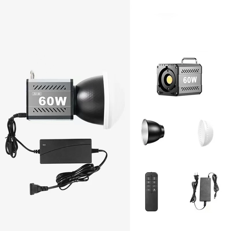 Desiontal zu60 COB video ışığı cri95 2700K-6500K iki renkli LED video ışığı profesyonel stüdyo ışığı kamera video