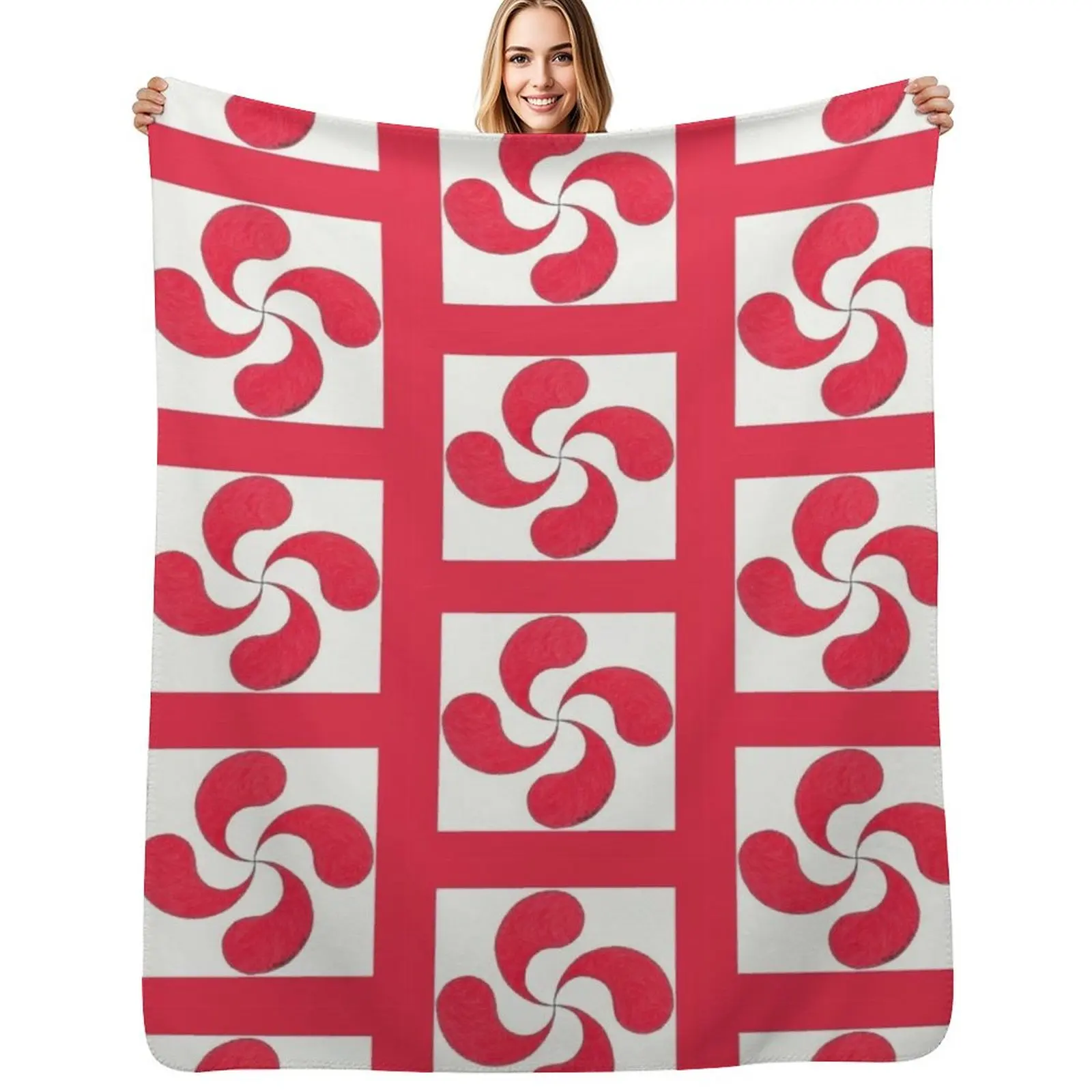 

Basque Cross - Lauburu Throw Blanket Thin anime Polar Blankets For Baby Blankets