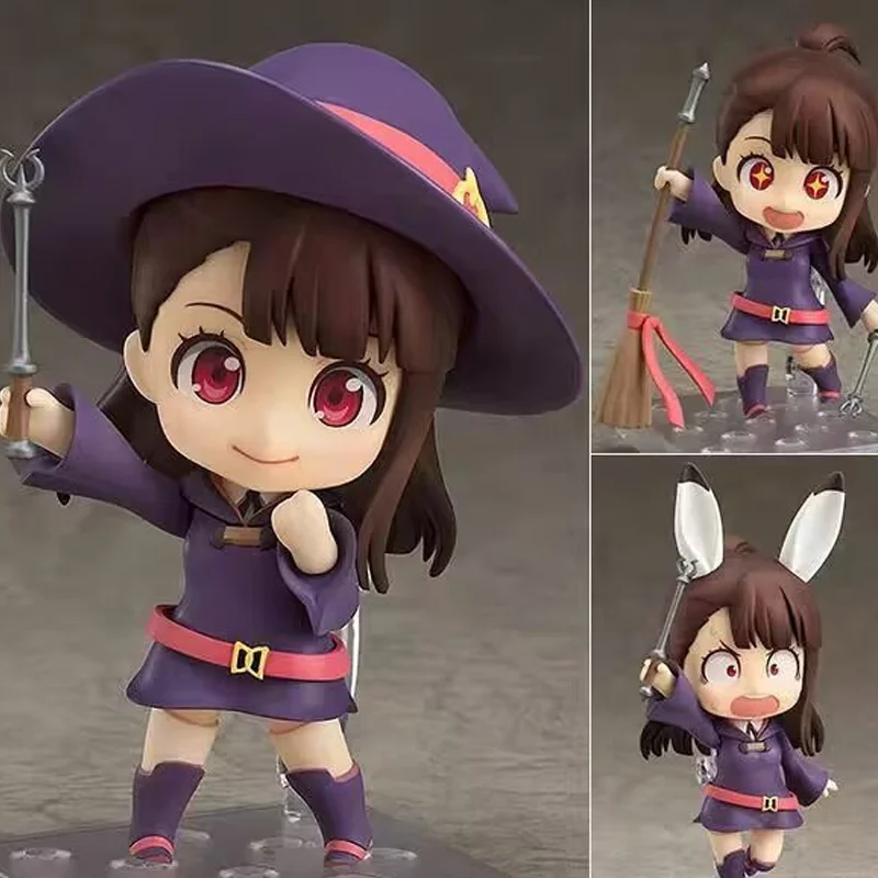 

10 см GSC Little Witch Academia # 747 Akko Kagari Nendoroid — подвижная фигурка Chibi, меняющая лицо и подставка