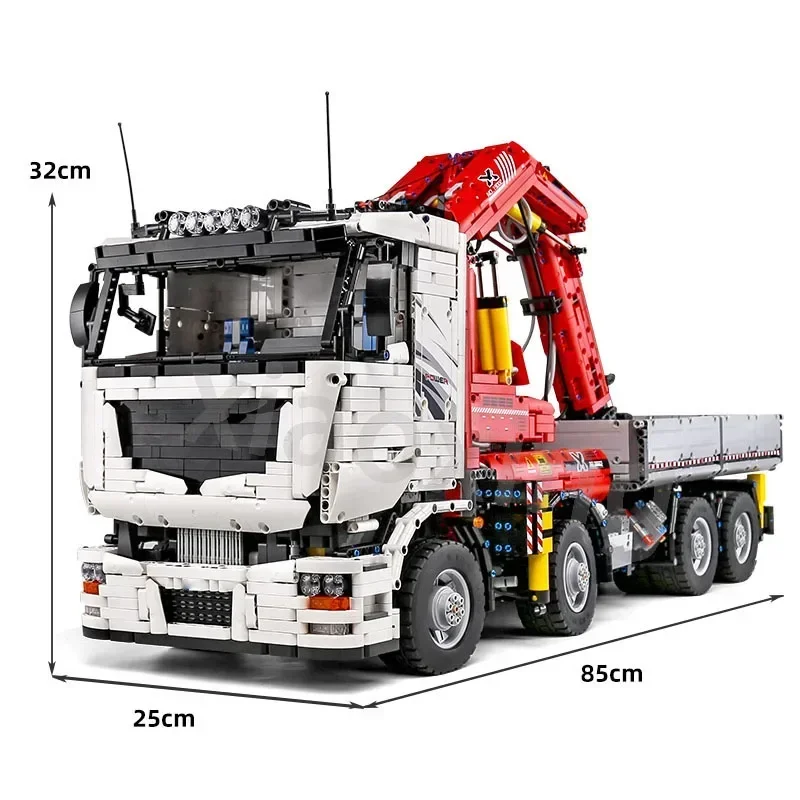 Nowa ciężka ciężarówka elektryczna MOC-8800 z wysięgnikiem pneumatycznym 8230szt Model klocków do budowania Edukacja dla dorosłych Zabawka urodzinowa dla dzieci Prezent