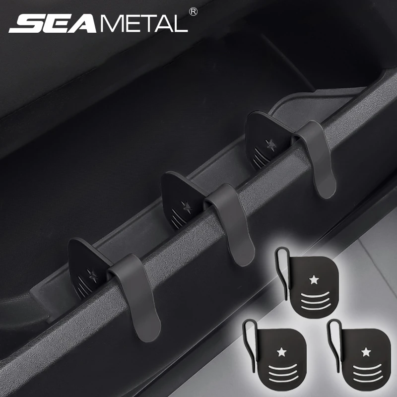 SEAMETAL 3Pcs Car Side Door Organizer Dividers Adjustable ABS Clip Organizer Storage Slot Partition Universal for All Vehicles