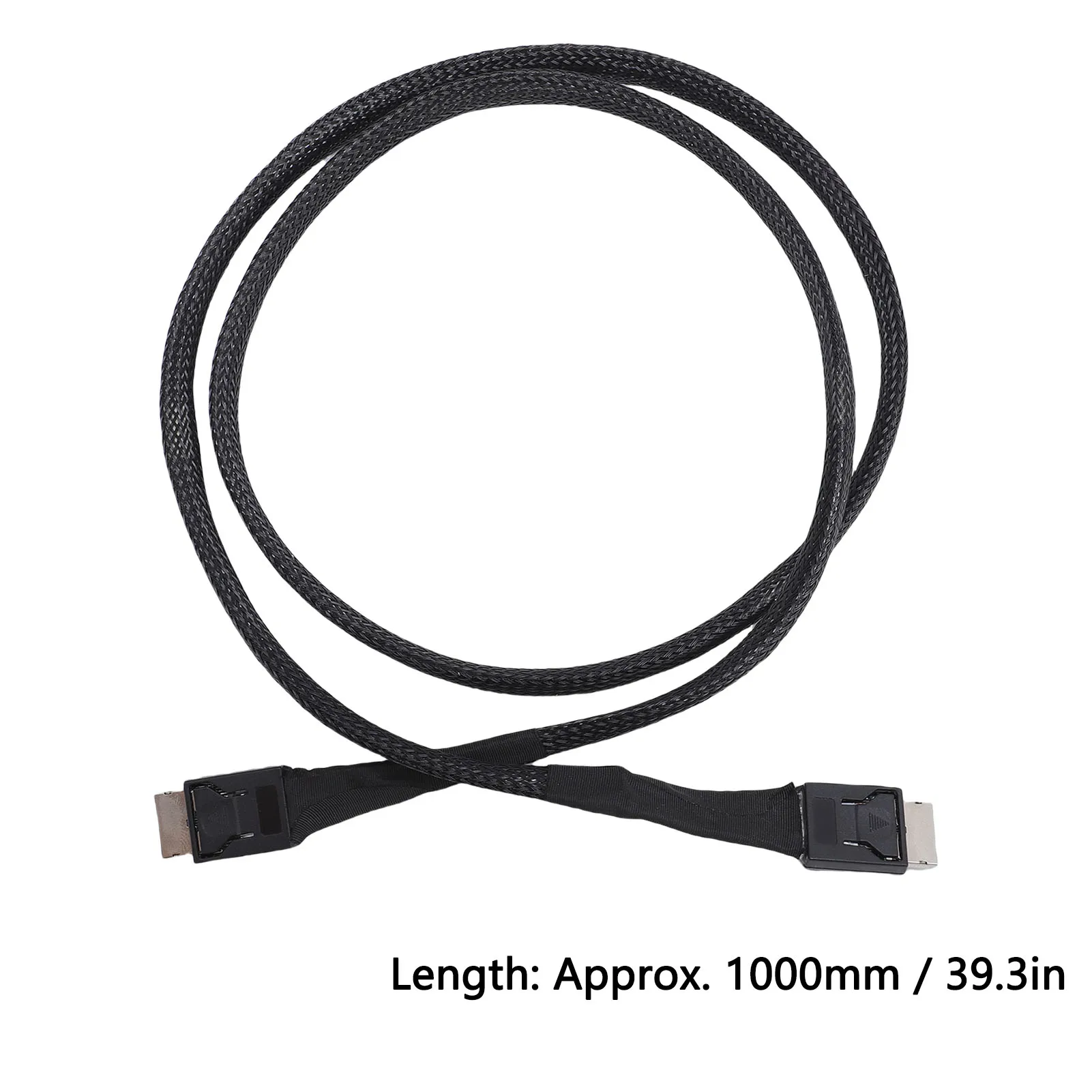 SFF-8611 4i to SFF-8611 4i Cable PCIe4.0 64Gpbs SSD Data Active with Nylon Cable Jacket 39.3in for Server Connection