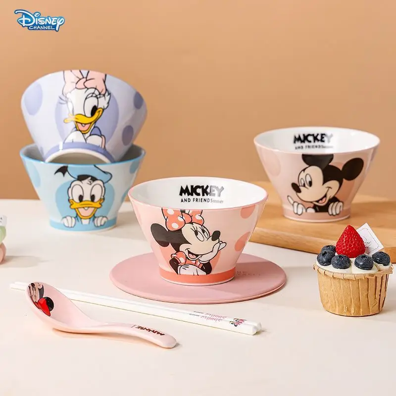 Disney Mickey Minnie Creative 5 inch Bowl Ceramic Rice Bowl Donald Duck Daisy Home Kids Lunch Tableware Holiday Gift Gift