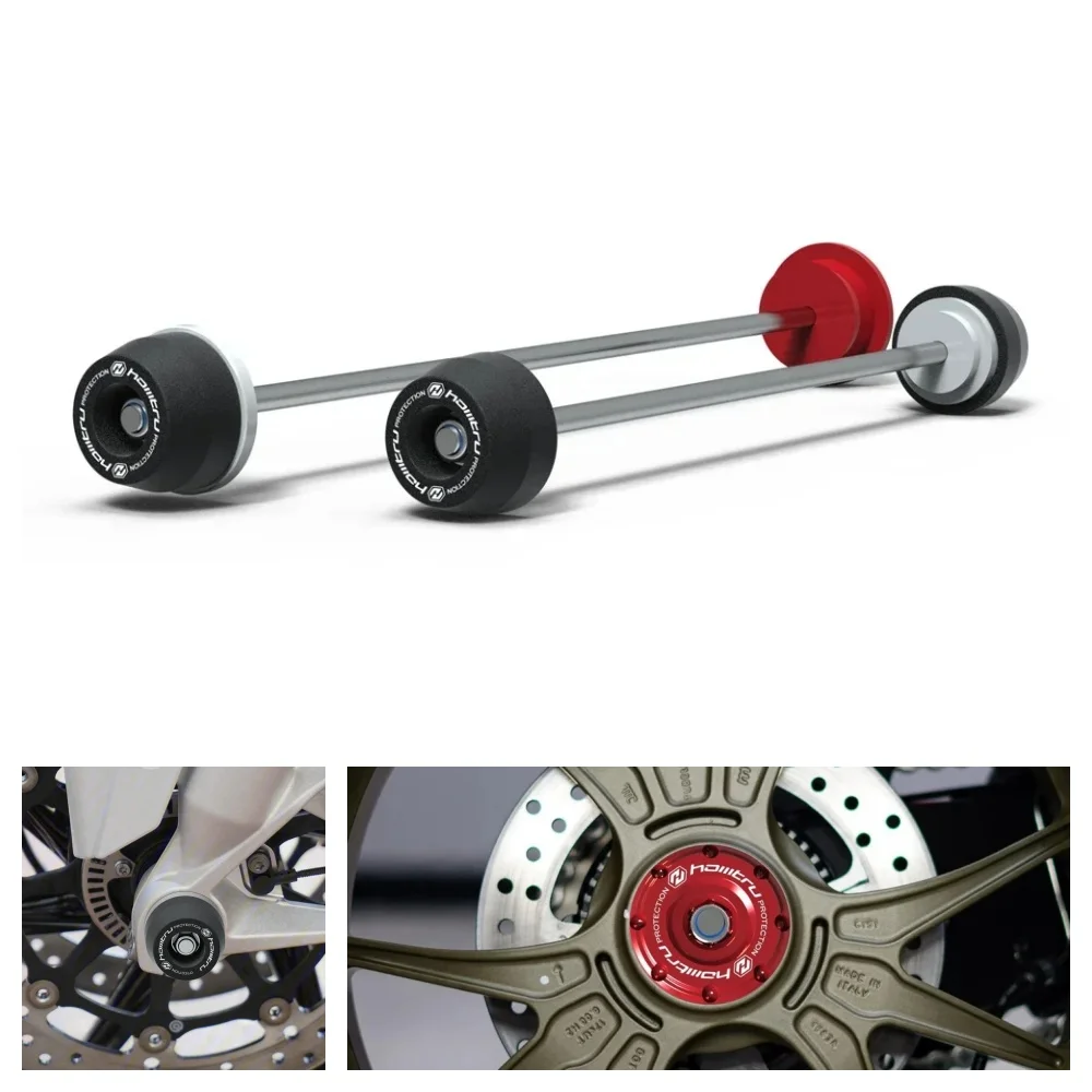 

For Ducati Monster 1200 1200S 1200R 2013-2021 Rear Front Axle Fork Crash Sliders Cap Pad Motorcycle Wheel Protector Kit