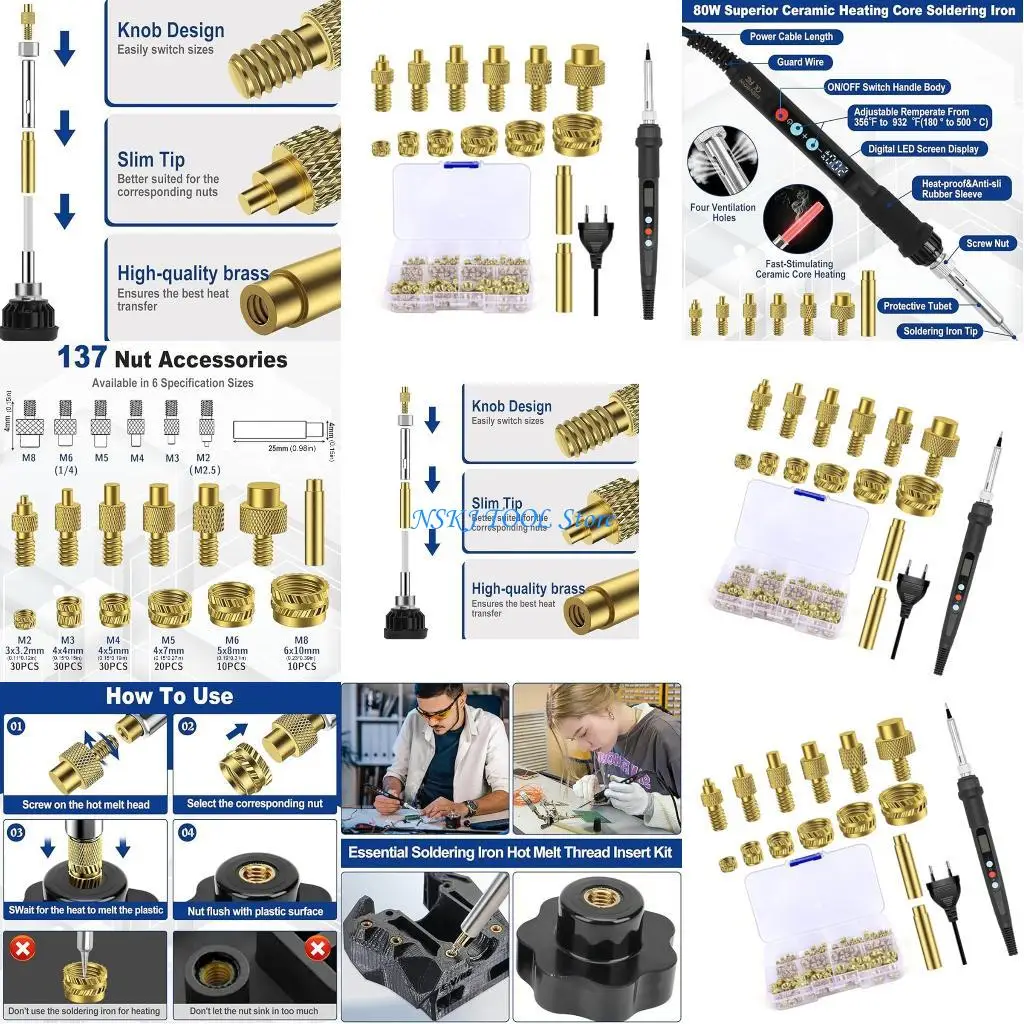 

L8RC 137pcs 80W Регулируемая температурная паяль