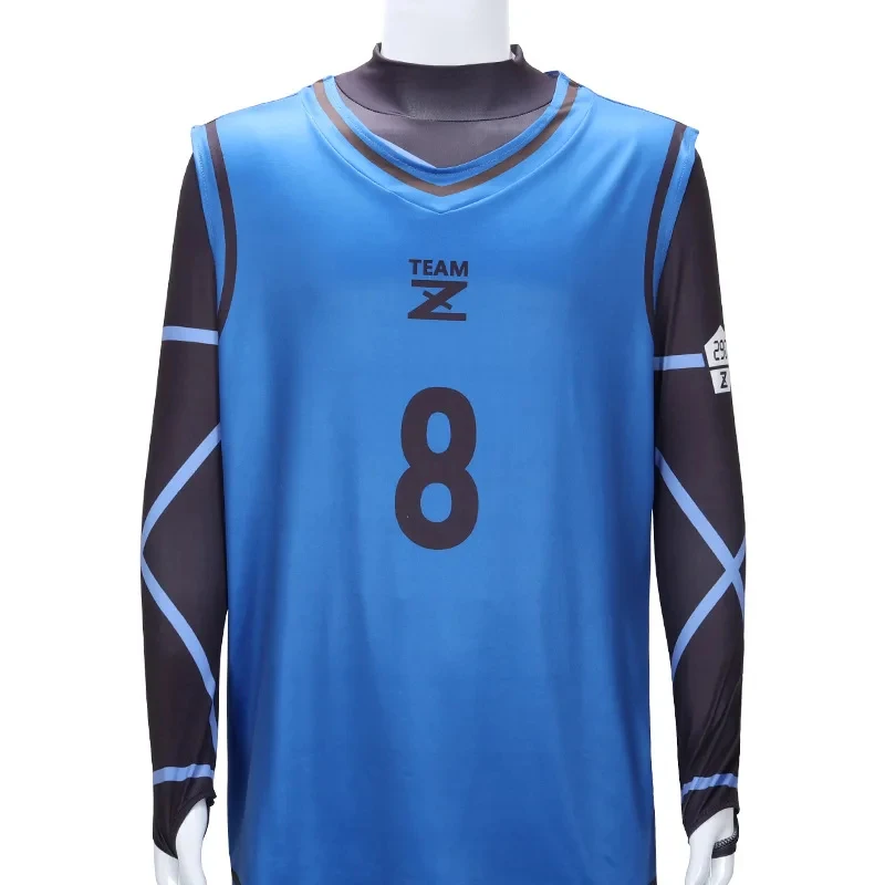 

❤2026✚Bachira Meguru Cosplay Costume Anime Blue Lock Jersey Football Club Sportswear Jumpsuits Set for Men Women◀