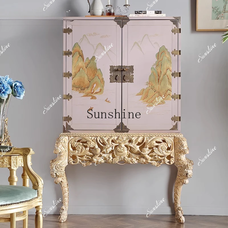 Chinese style engraving and painting luxury storage decoration/multi-functional display cabinet  FT