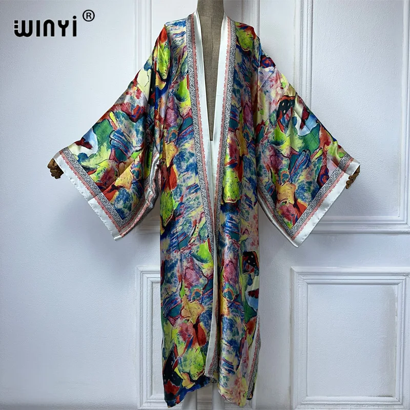 WINYI kimono afryka nowa sukienka z nadrukiem kostiumy kąpielowe elegancki kardigan seksowne wakacyjne stroje plażowe dla kobiet stroje kąpielowe