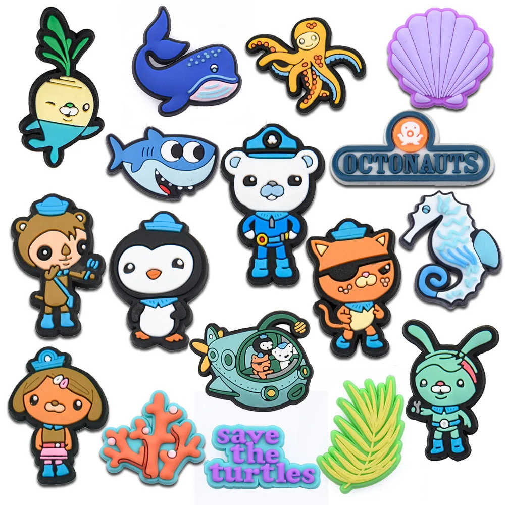 11-100pcs The Octonauts Cartoon Shoe Charms For Clogs Ghost Shoe Decoration Premium Quality Popular Shoe Accessories Great Gift