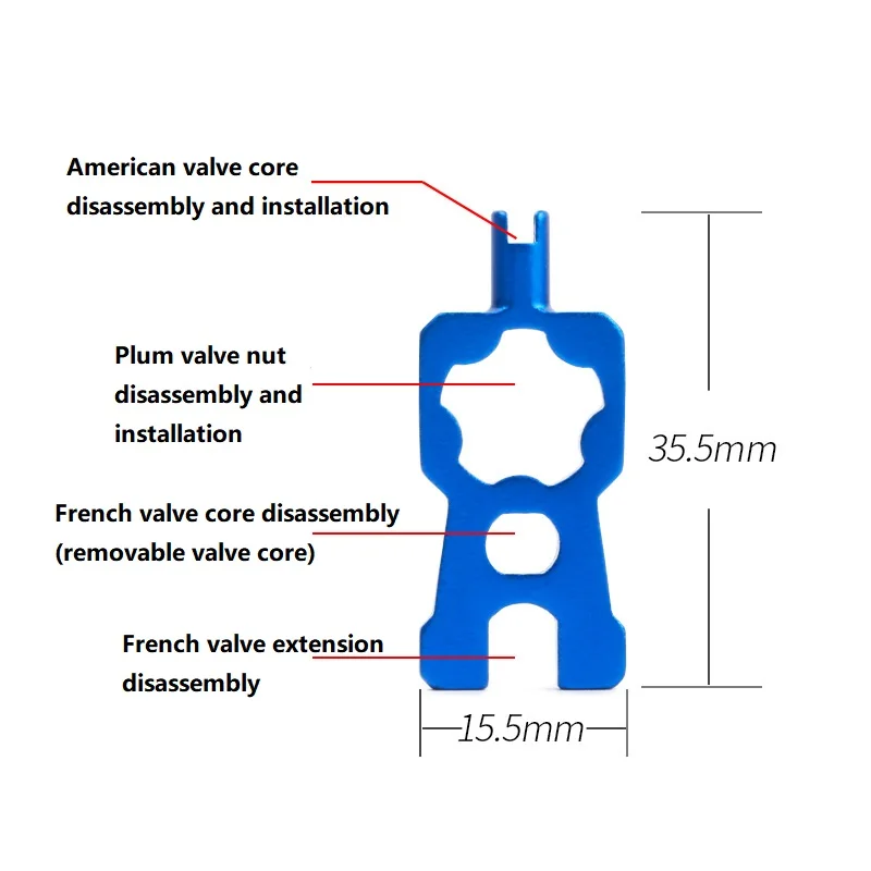 4 IN 1 Portable Bicycle Valve Wrench Multifunction Schrader/Presta Valve Core Disassembly Installation Tools For MTB Road Bike