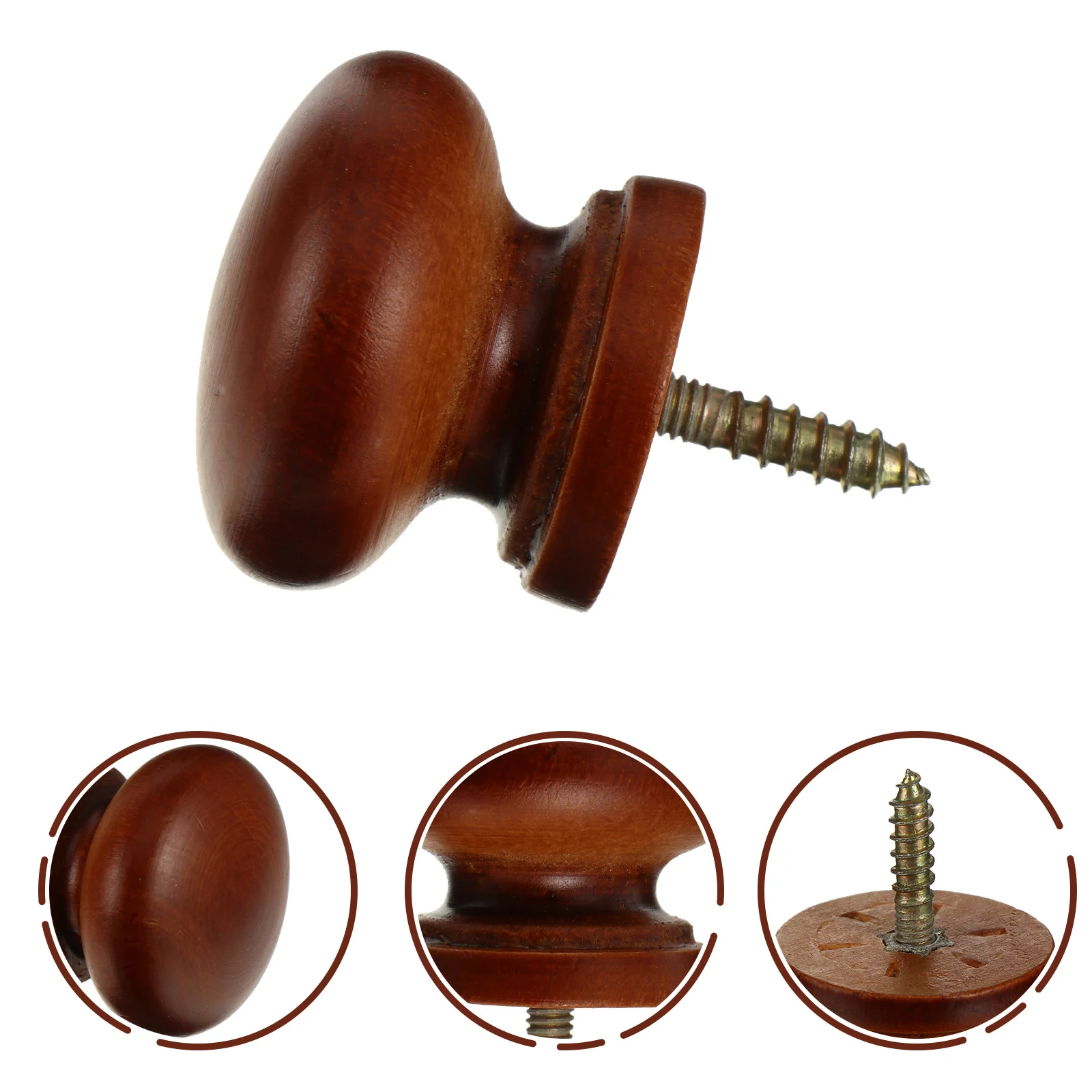 

8Pcs Natural Wood Drawer Knobs Heavy Duty Round Handles for Cabinet Door Wardrobe Furniture Use Convenient Round Door Handle