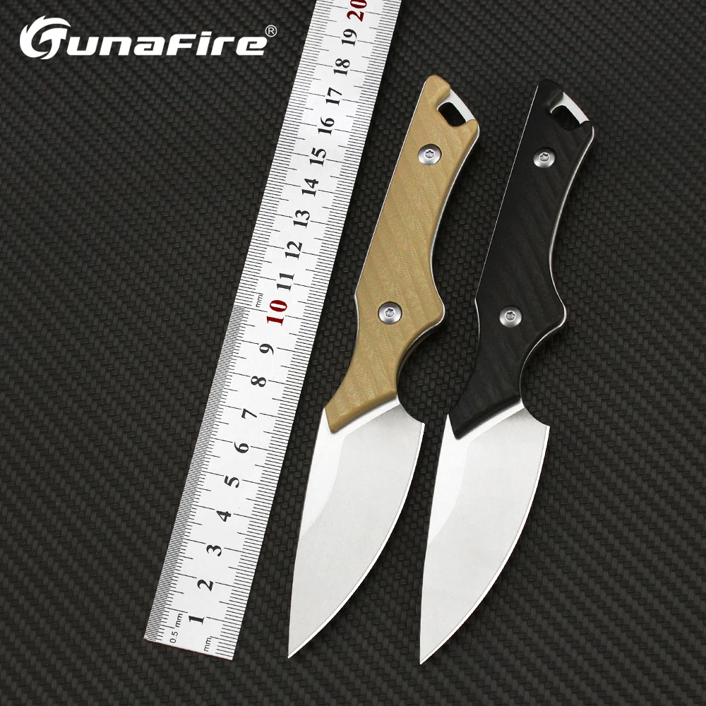 

GT0194 Small Straight Knife Neck 14c28n Steel Fixed Blade Knife Tactical Self defense Camping Hunting Knives for Men EDC Toolss