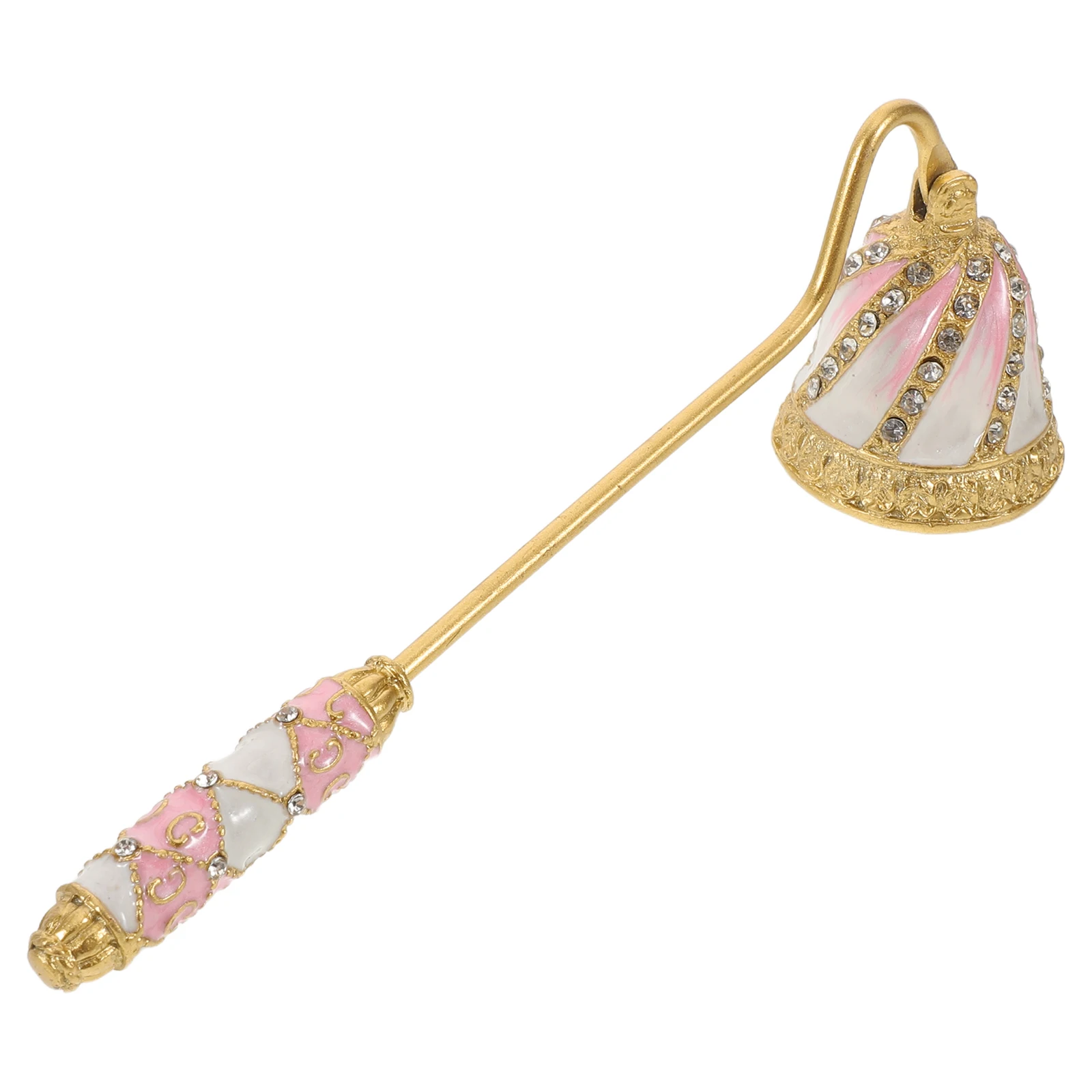 

Retro Snuffer Vintage Metal Wick Extinguisher With Rhinestone Long Handle Flame Tool For Tea Lights Jar Pillar