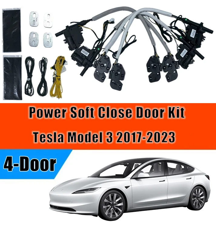 XCAR For Tesla Model 3 2017‑2023, Automatic Door Closing System with Electric Soft Close and Suction Lock