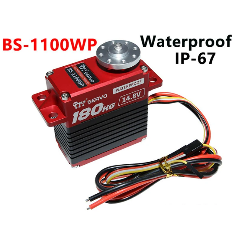 MY Servo BS-1100WP Digital Servo-180KG Torque,IP67 Waterproof,Brushless,Metal Gear,180°,for RC Cars,Crawlers,Buggies&Robotics