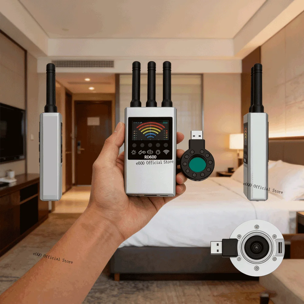 

Wireless RF Signal Detector Bug GSM Audio Scan GPS Tracker Mini Camera Finder Camera IR Scanning AI Standby Automatic Detection