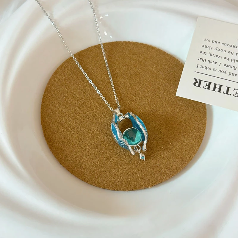 Game Genshin Impact Venti Identical Cosplay Necklace Unisex Anemoculus Pendant Choker Jewelry Accessories Gifts