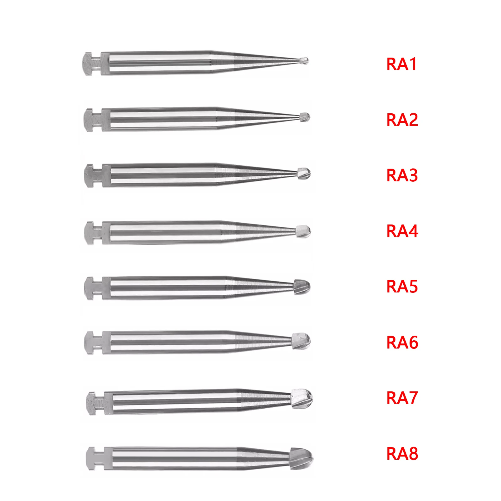 หัวกรอทราย RA1-8ทังสเตนคาร์ไบด์สำหรับความเร็วต่ำตัดมุม22.5มม. 5ชิ้น/แพ็คใหม่