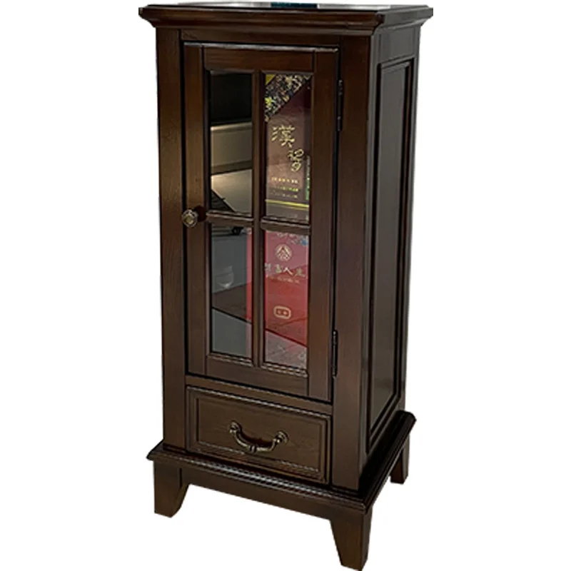 

American TV corner cabinet restaurant all solid wood ash wood storage high-quality rural small apartment side cabinet
