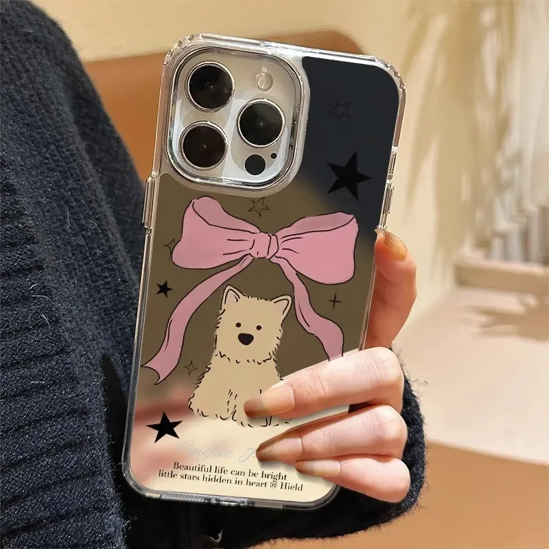 Cute cartoon dog phone case for iphone 15 pro max 14 plus 11 13 12 Camera protection back cover for iphone 8 plus 7 xr xs max x