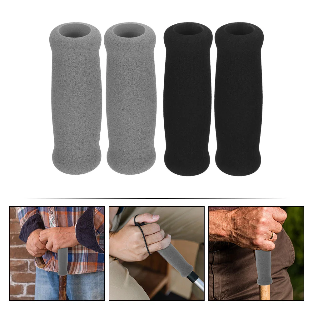 4 Pcs Walking Aid Handle Cover Walker Cushion Grips Accessories for Elderly Crutch Sponge