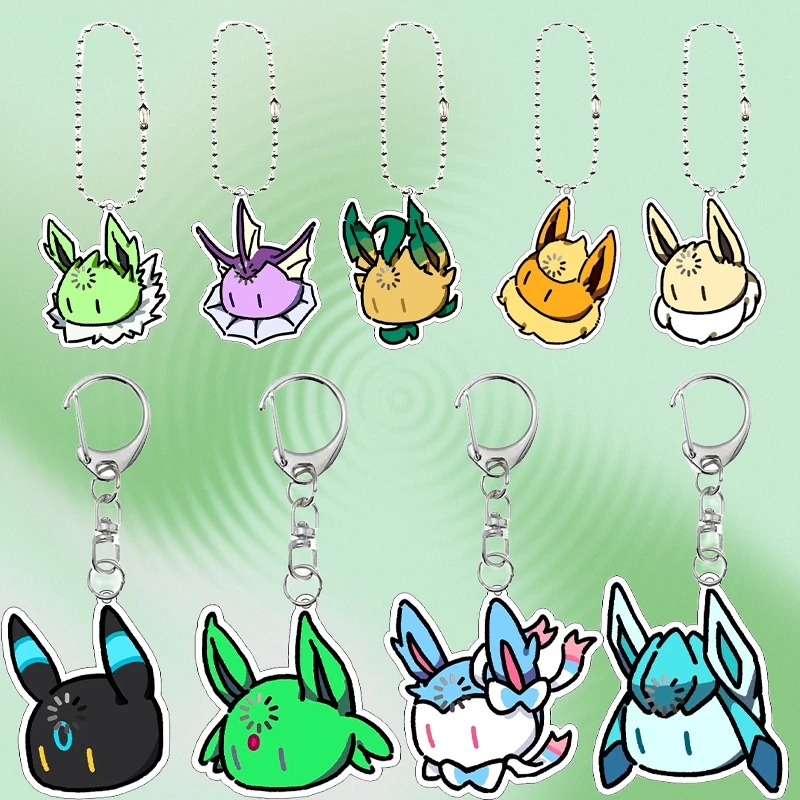 

Kawaii Eevee Espeon Umbreon Vaporeon Flareon Leafeon аниме мультфильм мысли стиль акриловый брелок креативный кулон Glaceon Jolteon