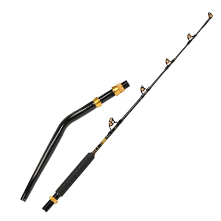 عازمة بعقب الصيد رود 2 قطعة المياه المالحة البحرية التصيد قضيب لعبة كبيرة الصيد الثقيلة التقليدية قارب الصيد P #1