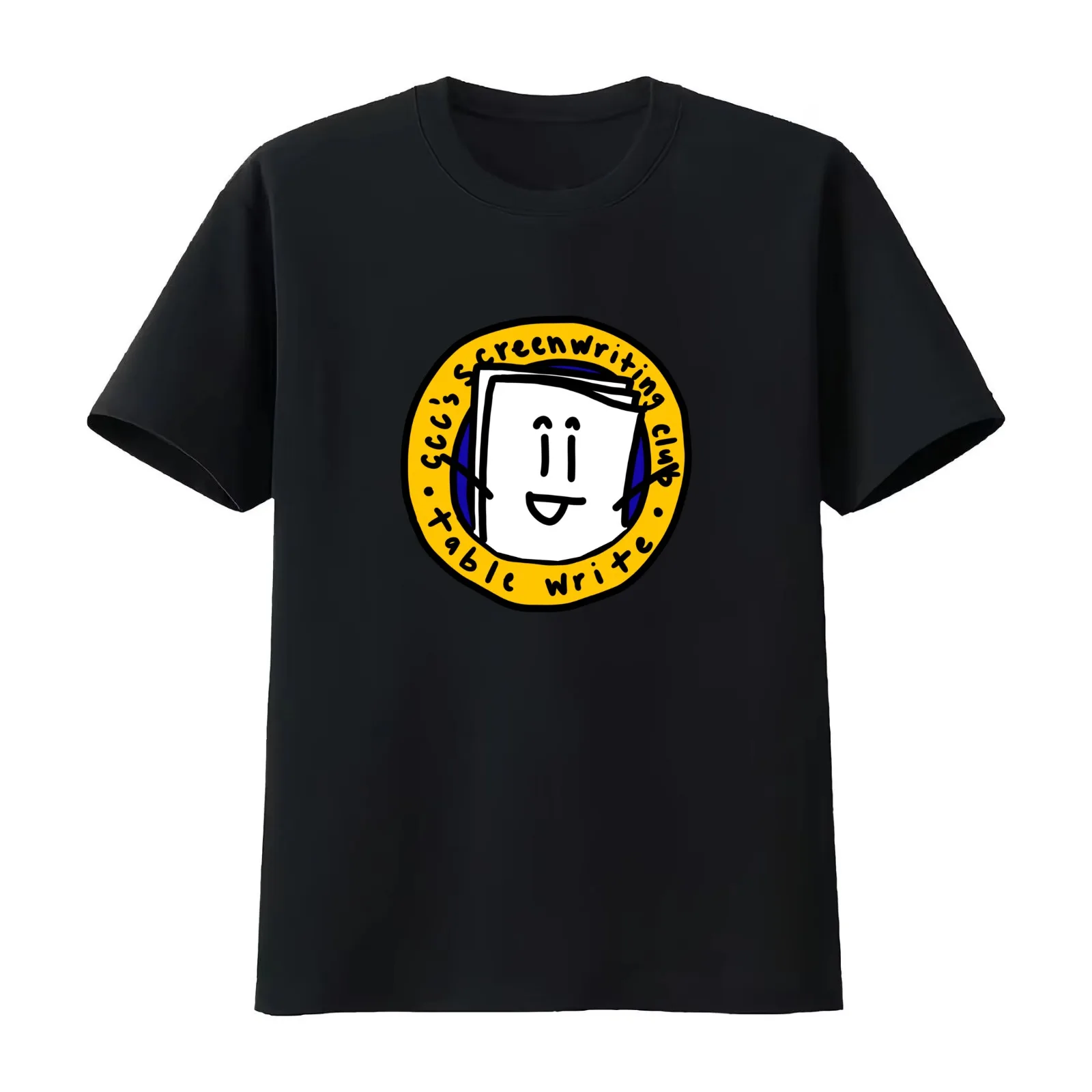 Table Write - CCC's Screenwriting Club Logo T-Shirt Summer Casual Cotton Tee Oversized Streetwear Tops Vintage Graphic Print