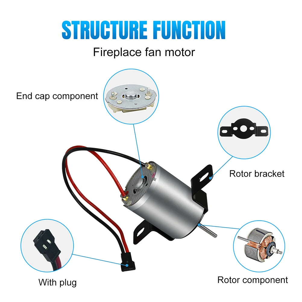 

1 set 1 Set Fireplace Fan Motor Generator Sheet Blower Accessories Stove Repair Parts Alloy Replacement Spare