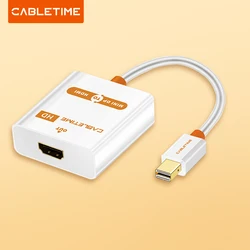 CABLETIME Thunderbolt Mini DP na HDMI aktywny Adapter M/F Mini DisplayPort na kabel HDMI dla MacBook Pro Air iMac projektor C065