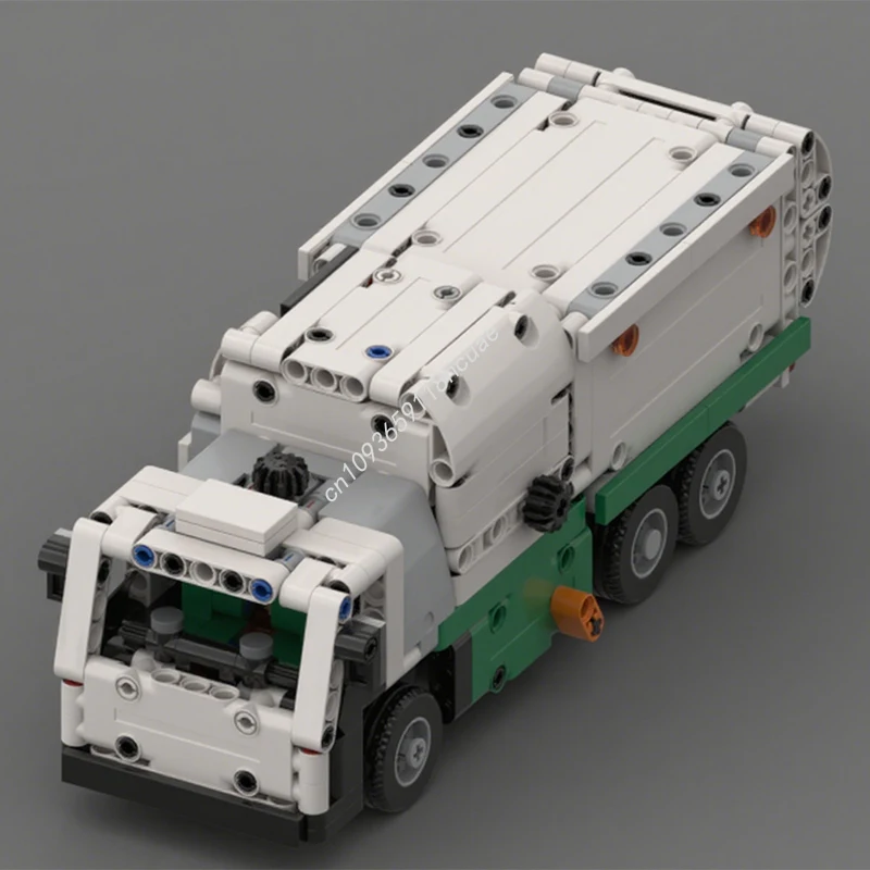 

488 шт. MOC Mack мусоровоз задний люк мод-минималистичные технические строительные блоки STEM развивающая рождественская игрушка в подарок