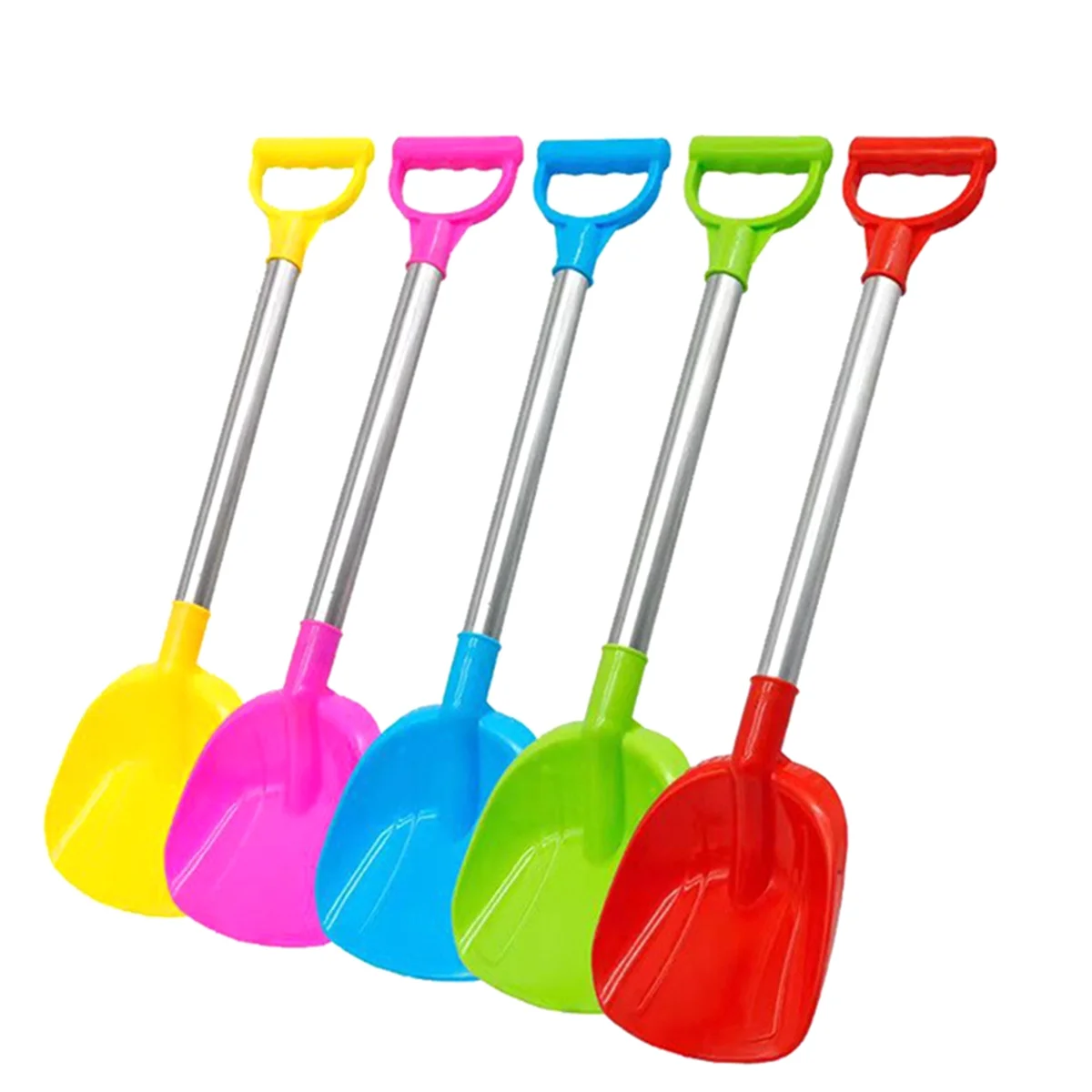 X55A-5PCS Kids Snow Shovel Toys for Winter Square Small Digging Shovels with Plastic Scoop for Beach Driveway Car