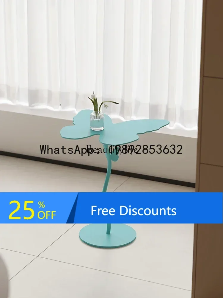 

Modern Minimalist Wrought Iron Butterfly Side Table Home Creative Design Night Table