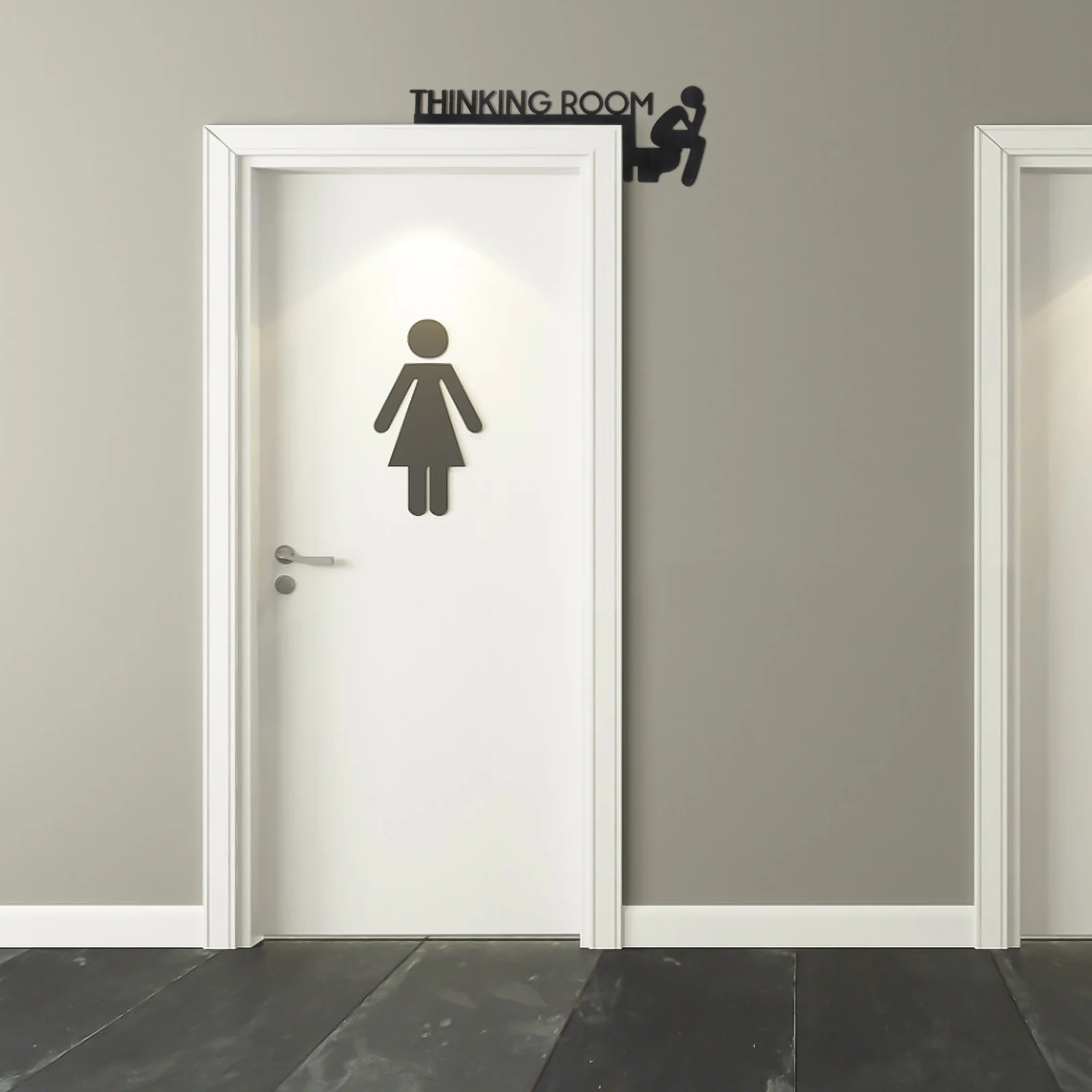 

Bathroom Decorations Vintage Wall Sign Door Signs Craft Pendant Home Restroom Farmhouse Wooden Letter DIY Style Small