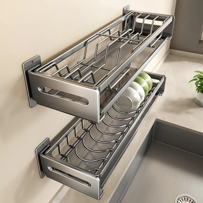 Dishes Wall Grey Free German Punch Shelf Storage Wall Mounted Dish Storage Rack Bowl Rack Kitchen Shelf