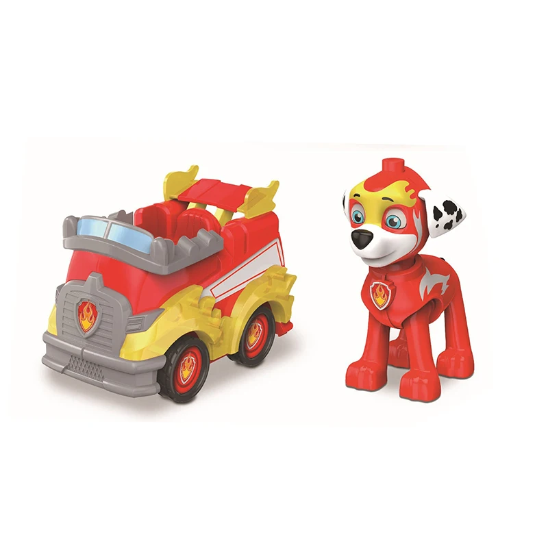Patrulla canina, coche de retorno de gran potencia, MARSHALL RYDER RUBBLE CHASE SKYE, bloques de construcción de rescate, juguete para niños, regalo de Navidad