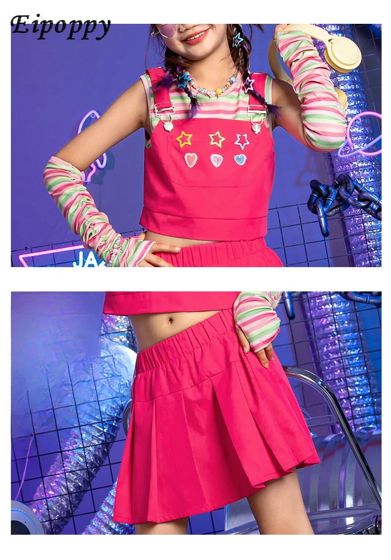 Pakaian anak perempuan, baju anak perempuan, Hip Hop, keren, pakaian penampilan dansa, baju trendi