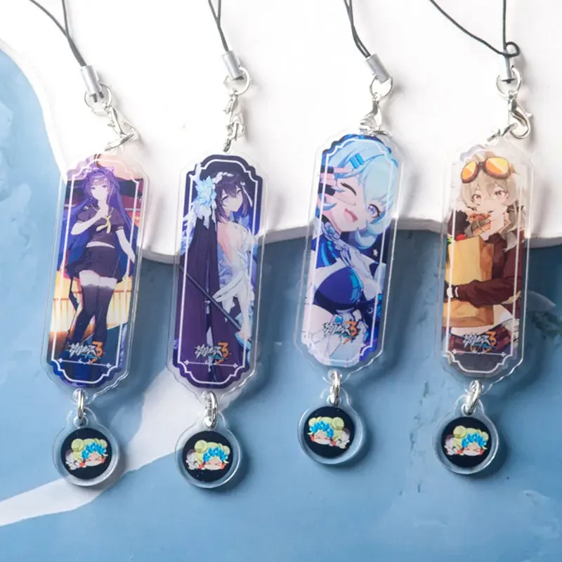 Anime Honkai Impact 3rd 23 Roles Valkyrie Lanyards For IPhone/Xiaomi/Huawei Mobile Phone Case Keychain Car Key Chains Cover Hang