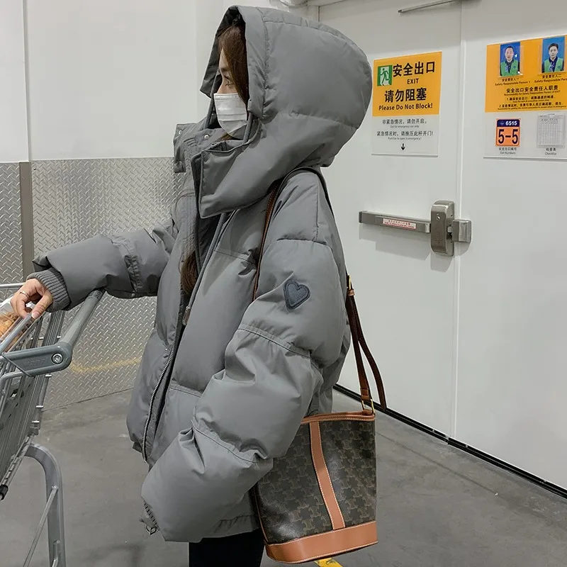 

Women's Street Leisure Style Hoodie Loose Jacket Autumn Winter Solid Color Warm Tops Female Zipper Long Sleeves Coat