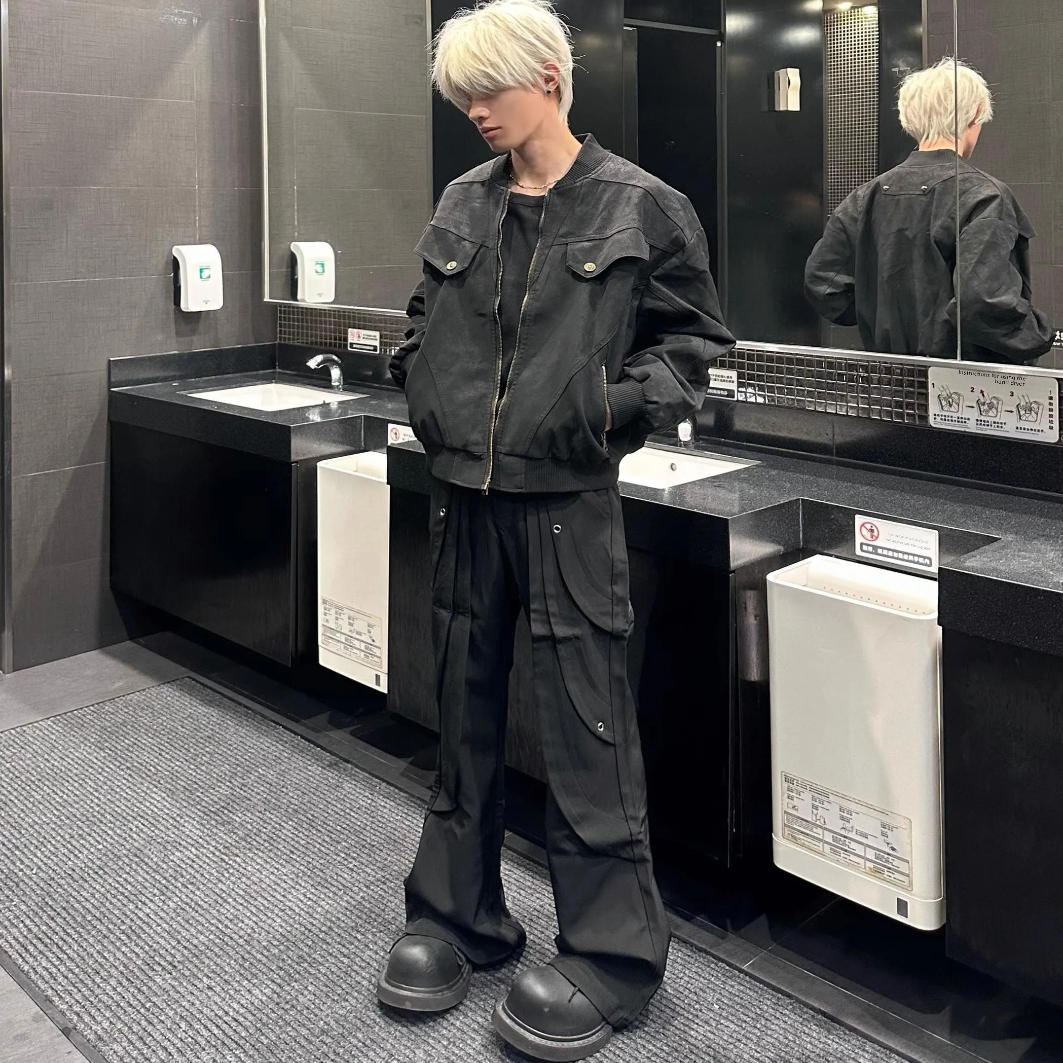 

Высококачественные мужские повседневные брюки с американским дизайном, не требующие развлечения, свободные прямые свободные брюки на весну и осень