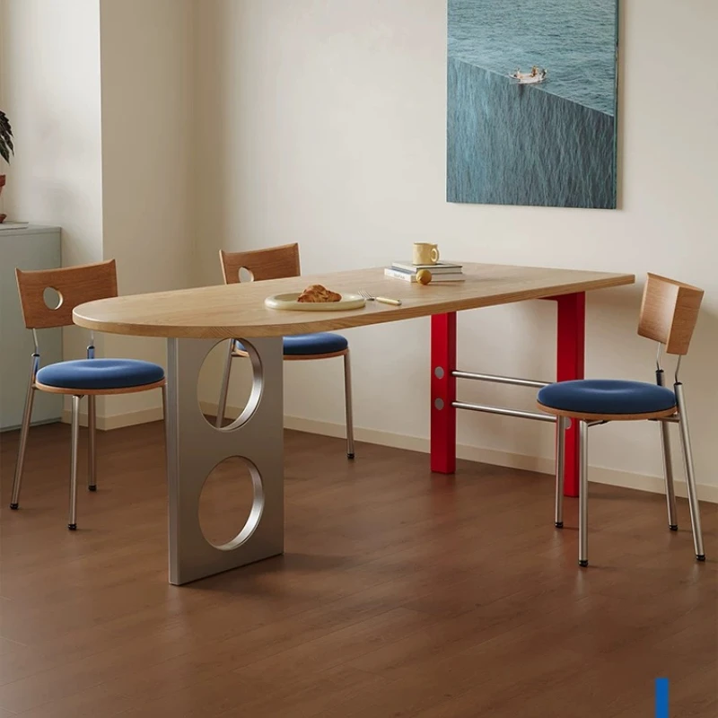 

Designer Wood Dining Table Nordic Luxury Lounge Corner Reception Coffee Dining Table Modern Luxury Muebles Kitchen Furniture