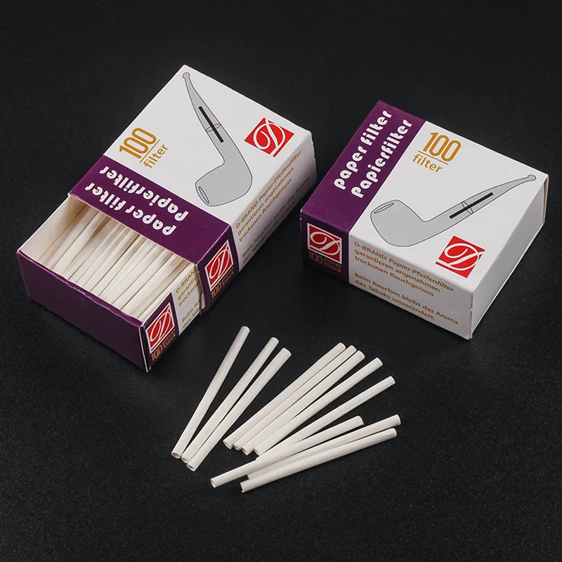 100Pcs/box 3mm Smoking Pipe Filter Paper Core Suitable For Flue Tobacco Pipe Accessories