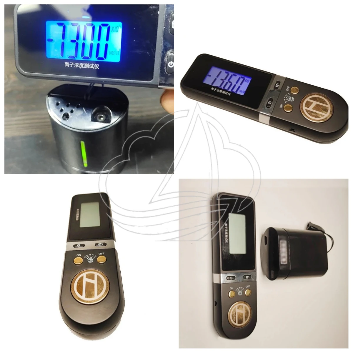 Portable Air Ion Concentration Tester 90% New Negative Ion Detector with Gold Plated Blue Screen Display for Environmental Testi