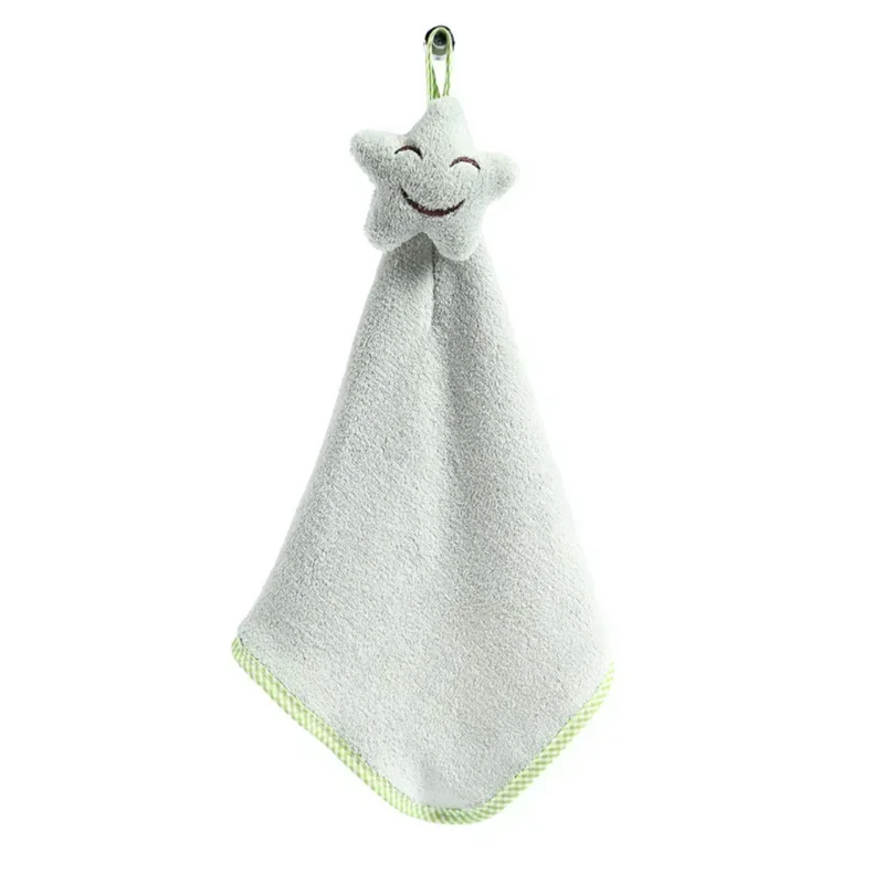 Cute Animal Hand Towels for Baby Bath Hand Dry Towel Kids Children Microfiber Towel for Kitchen Quick-drying Hanging Hand Towels