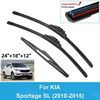 3 uds limpiaparabrisas de coche para 2010-2015 KIA Sportage SL limpiaparabrisas trasero doble goma accesorios de coche 2012 2013 2014 2015