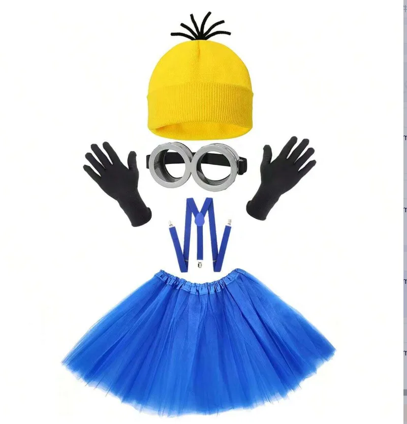 Gorro de Lã Amarelo Criativo do Filme Minions, para Cosplay, Presente de Aniversário e Adereço de Festa.
