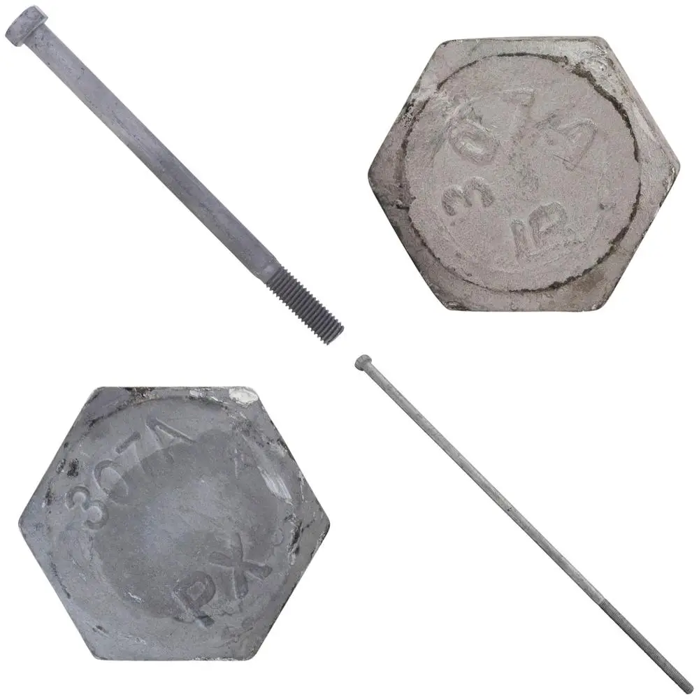 

Hex Bolts 7/16 x 1-1/8 Grade A307 Galvanized, 25-Pack, Hot Dip Coated, Heavy Duty Fasteners