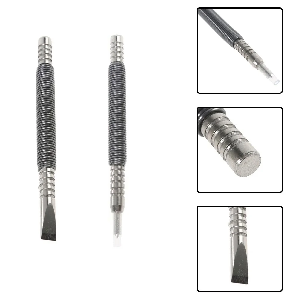 

Workshop Hammer Punch Spring Tool Nail Workshop Equipment 2 Pcs Hammerless Hand Tools High Speed Steel Brand New