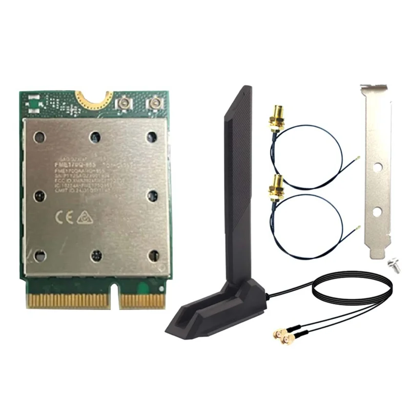 AA60 업그레이드 트라이 밴드 FME-865 Wifi7 블루투스 5.4 무선 Wifi 카드 Win11 용 2.4G/5G/6Ghz 무선 네트워크 어댑터